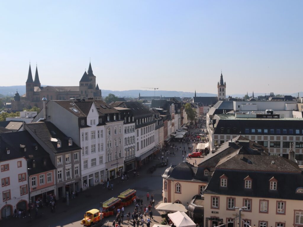 A view of a city from a high point of view
